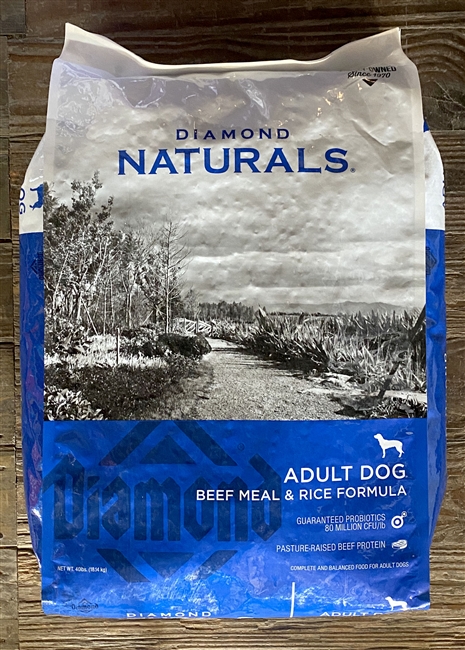 Diamond Naturals Beef Meal & Rice Formula Adult Dry Dog Food, 40-lb bag